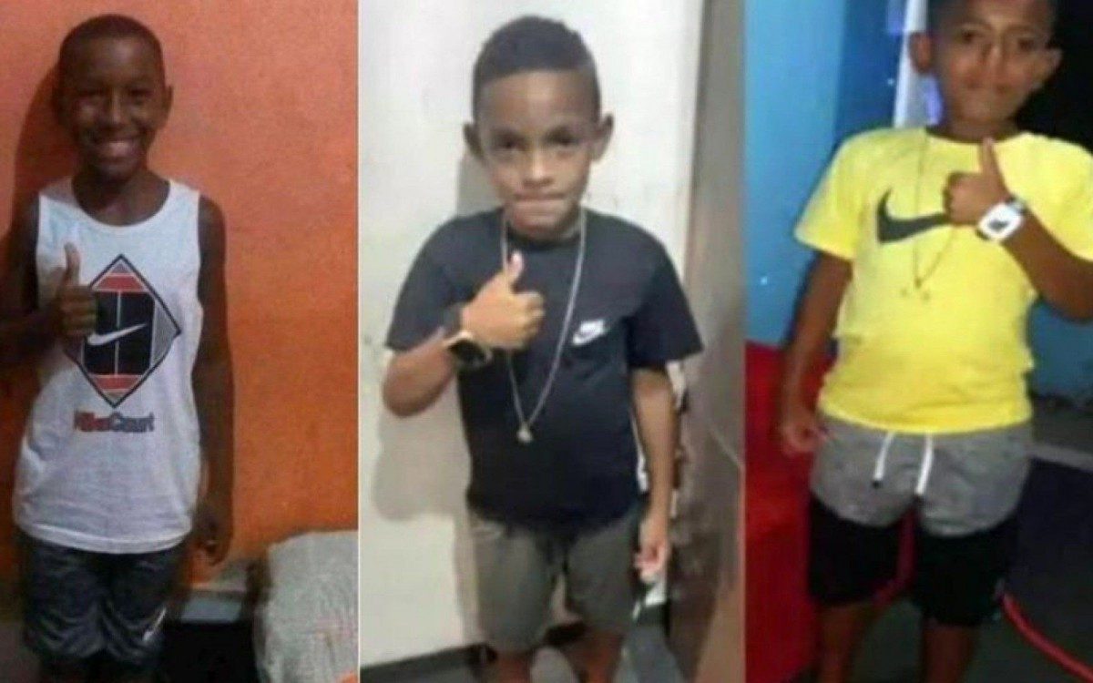 Fernando Henrique, de 11 anos, Alexandre Silva, de 11 anos, e Lucas Matheus, de 8 anos, est&atilde;o desaparecidos - ReproduÃ§Ã£o