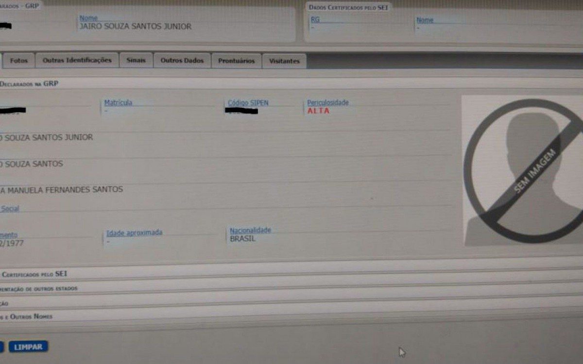 Dr. Jairinho sem imagem no sistema