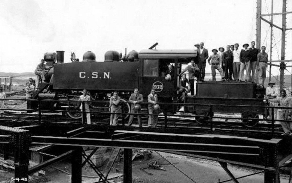 Um dos registros que constam na exposi&ccedil;&atilde;o: hist&oacute;ria da siderurgia e prim&oacute;rdios da ind&uacute;stria