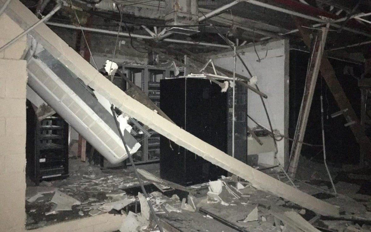 Est&uacute;dio da Record ap&oacute;s o desabamento