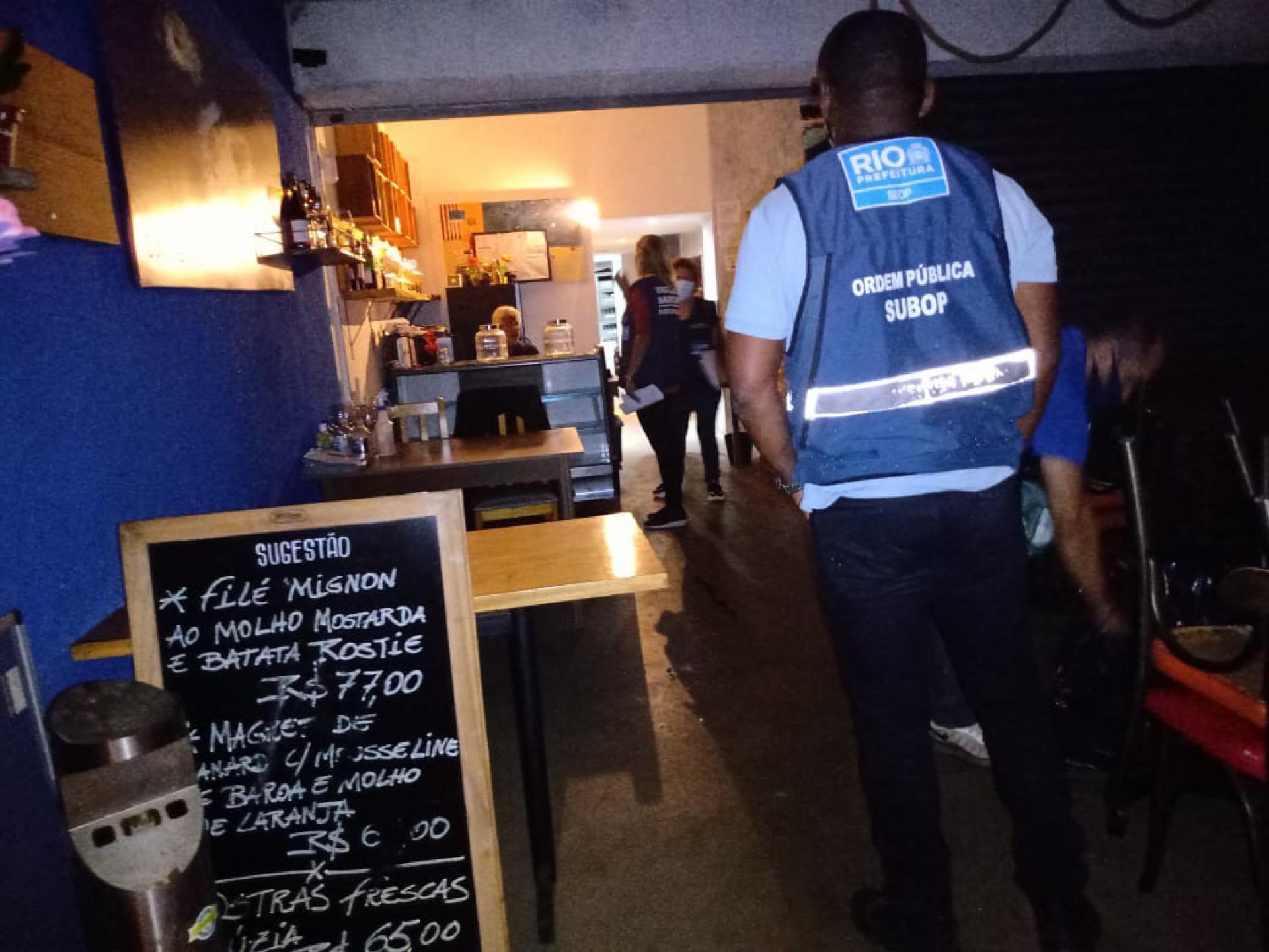 Secretaria Municipal de Ordem Pública (Seop) realiza fiscalização das medidas de restrição - Divulgação/Seop