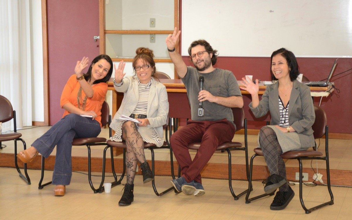  Cristiane Am&acirc;ncio, Andrea Aquino, Thiago Gomide e Anne Pimentel: palestra sobre os desafios da Educa&ccedil;&atilde;o Infantil