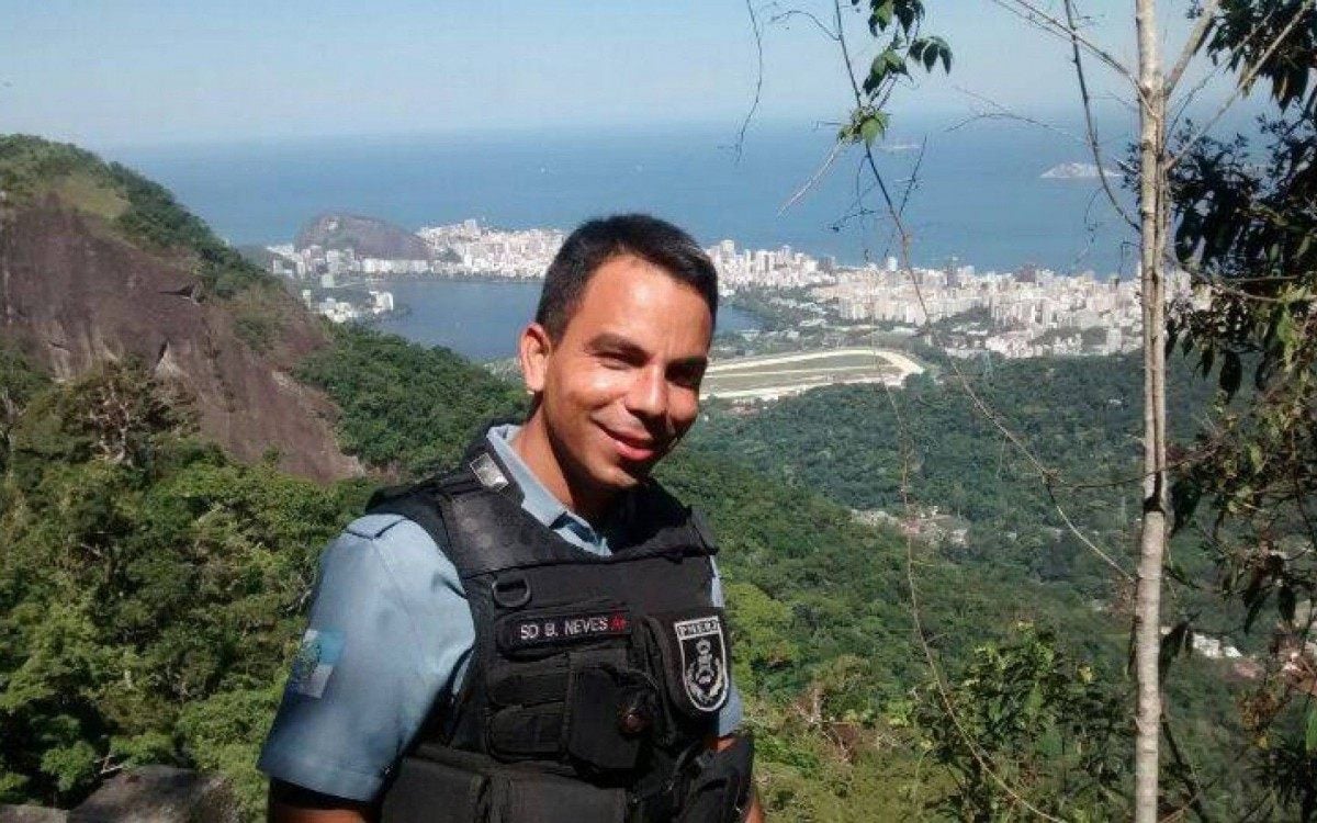 Cabo PM Bráulio Cesário Batista das Neves, morto após uma tentativa de roubo no Centro de São João de Meriti,  - Divulgação