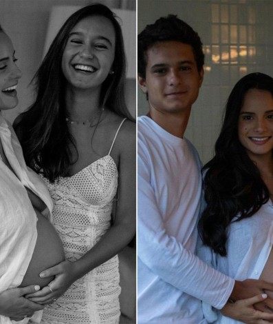 Ana Verena, mulher de Fábio Assunção, mostra barrigão de gravidez em foto com familiares