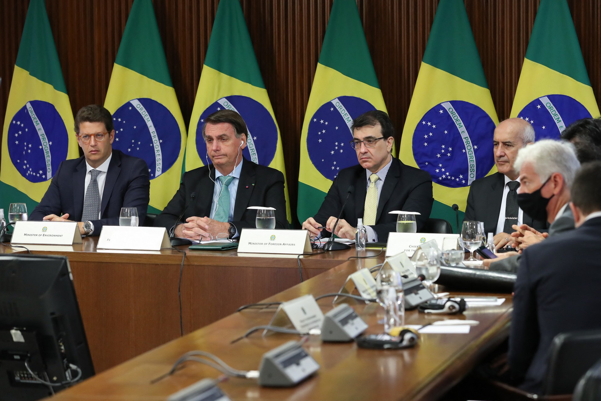 O presidente Jair Bolsonaro se comprometeu a alcan&ccedil;ar a neutralidade clim&aacute;tica no Brasil at&eacute; 2050
 - AFP PHOTO / BRAZILIAN PRESIDENCY / MARCOS CORREA