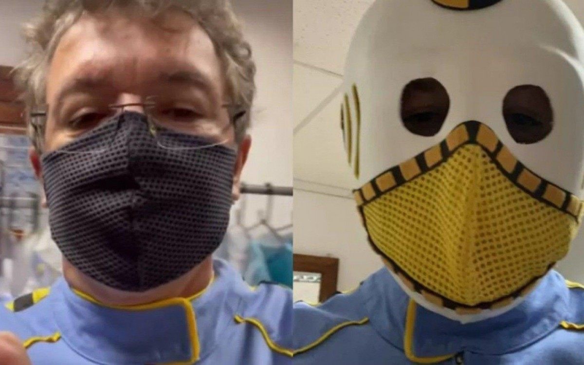 Boninho surge na festa do 'BBB 21' vestido de Dummy