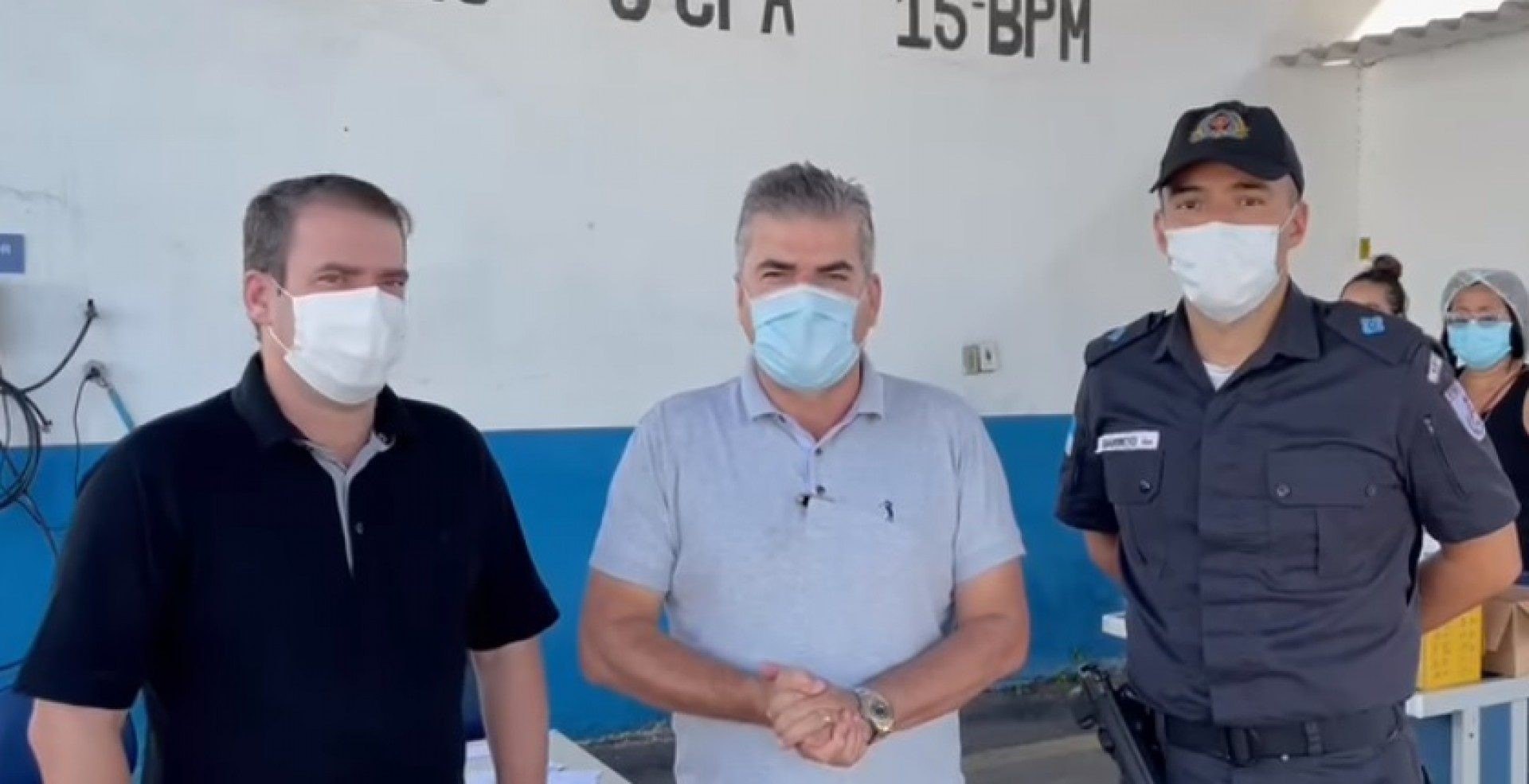Policiais de Duque de Caxias serão vacinados contra a Covid-19 - Reprodução vídeo