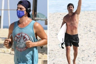 Reynaldo Gianecchini, André Resende e outros famosos se exercitam na orla carioca