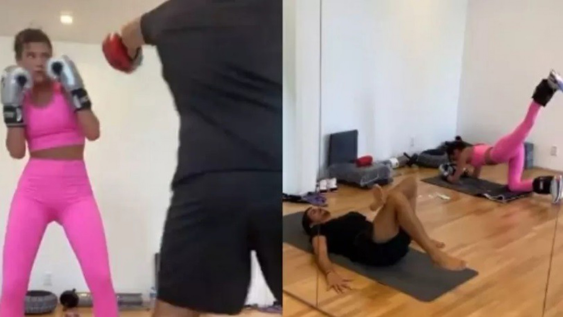 Tá pago! Bruna Marquezine e Enzo Celulari treinam juntinhos no fim de semana