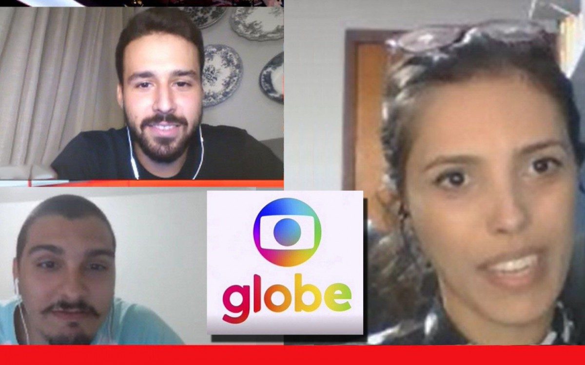 Rafael Ávila, Luiz Gontijo e Alana da Globe na live do Meia Hora - Reprodução/ Redes Sociais