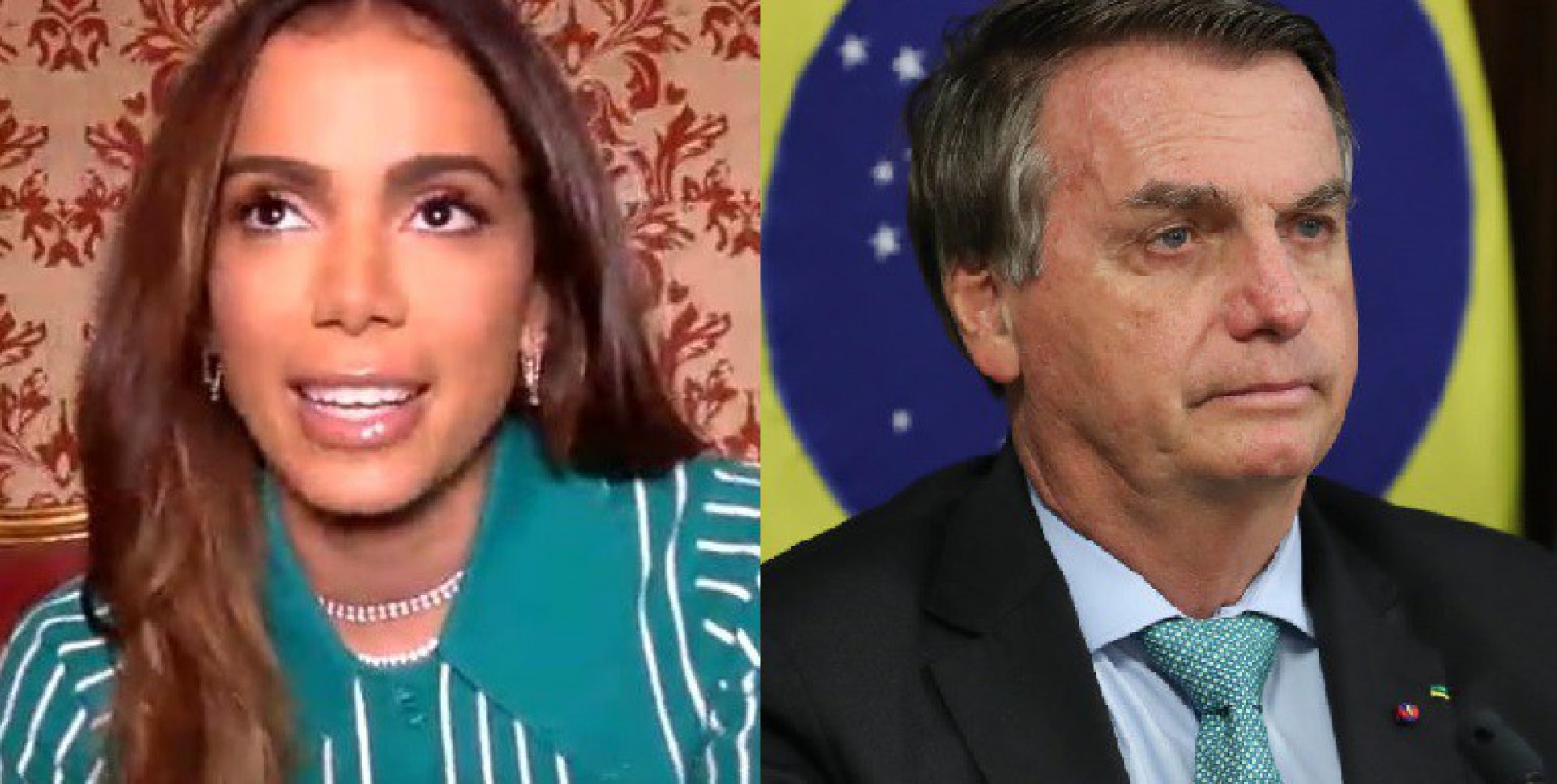 Anitta e Jair Bolsonaro - Reprodução/Montagem