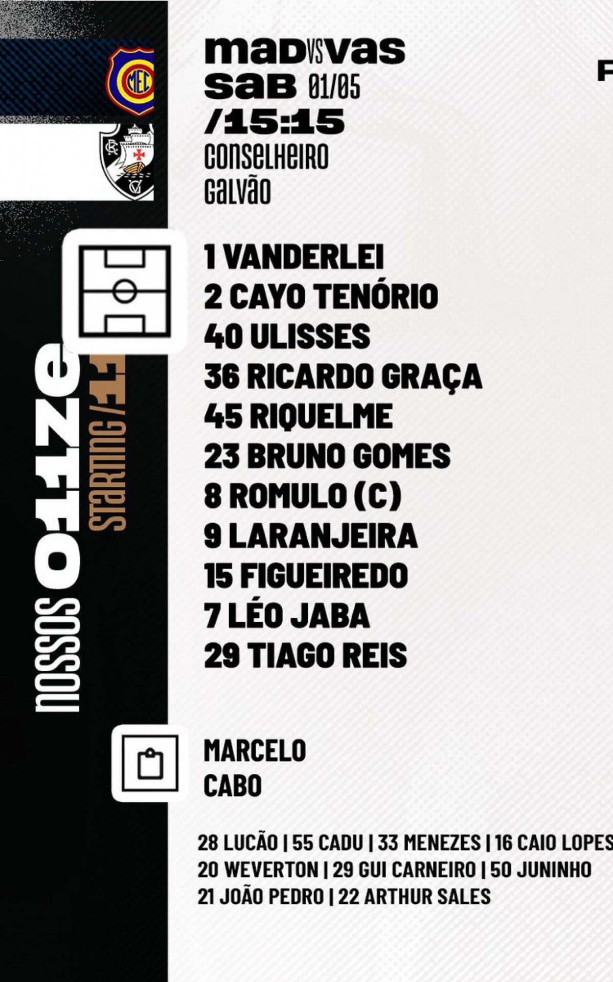 De volta &agrave; Colina ap&oacute;s quase nove anos, Romulo ser&aacute; o capit&atilde;o do Vasco contra o Madureira