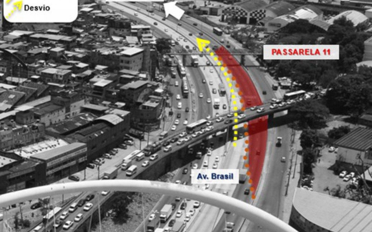 A principal rota alternativa &eacute; a Linha Vermelha.