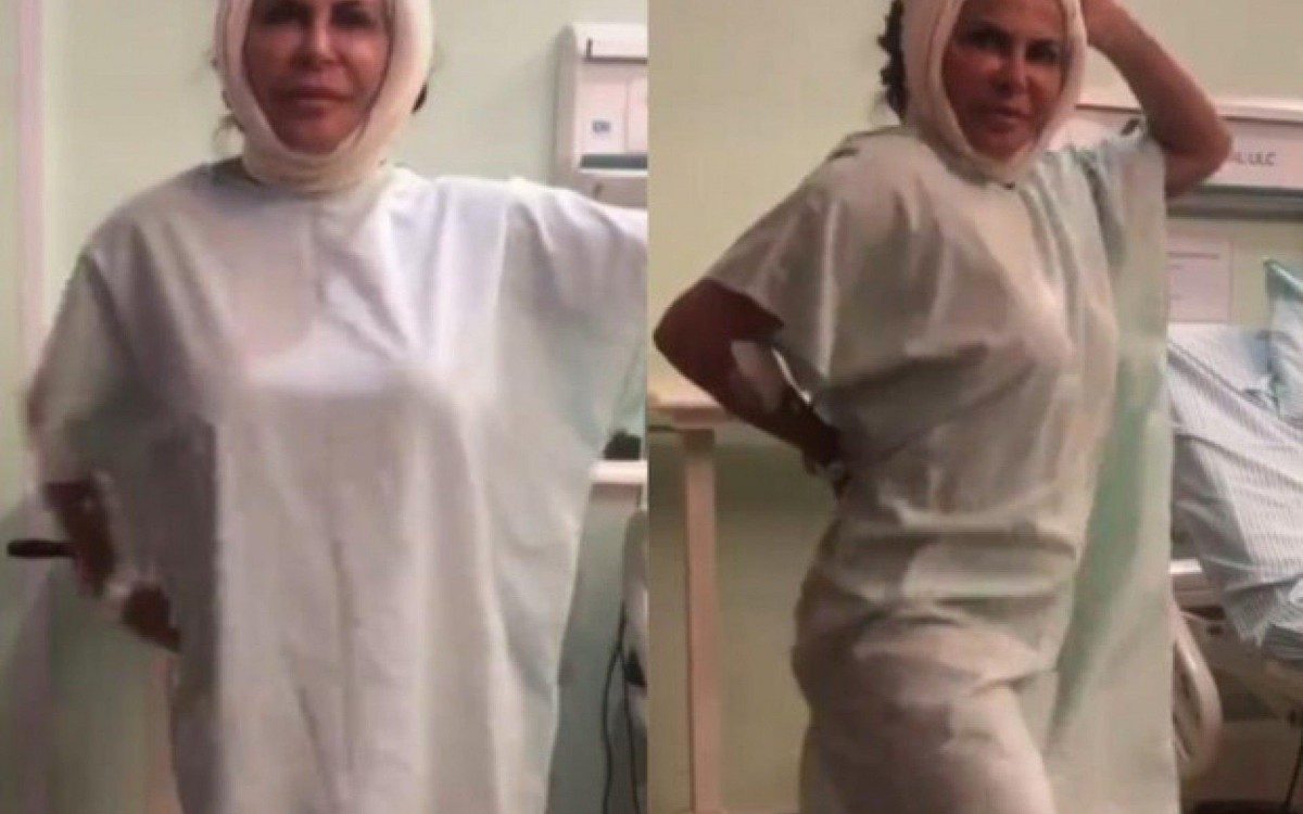 Gretchen dan&ccedil;a no hospital ap&oacute;s procedimento