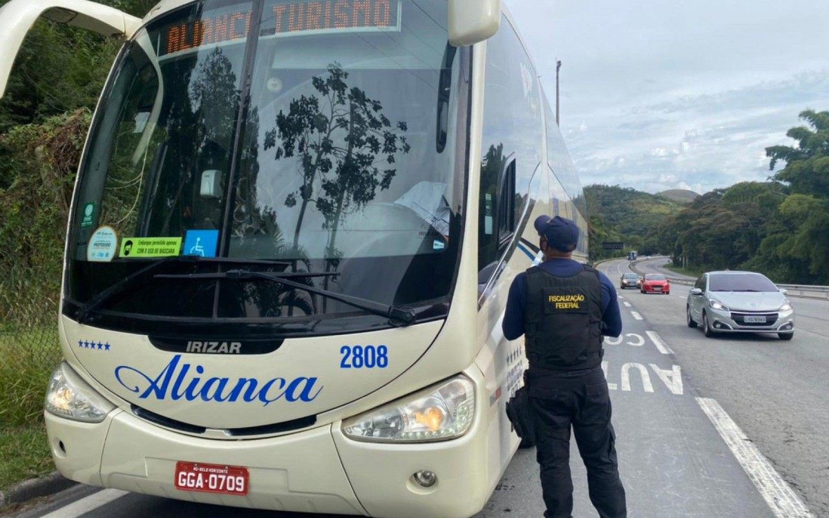 Fiscalização apreende 11 veículos fazendo transporte clandestino na BR-040 - Divulgação