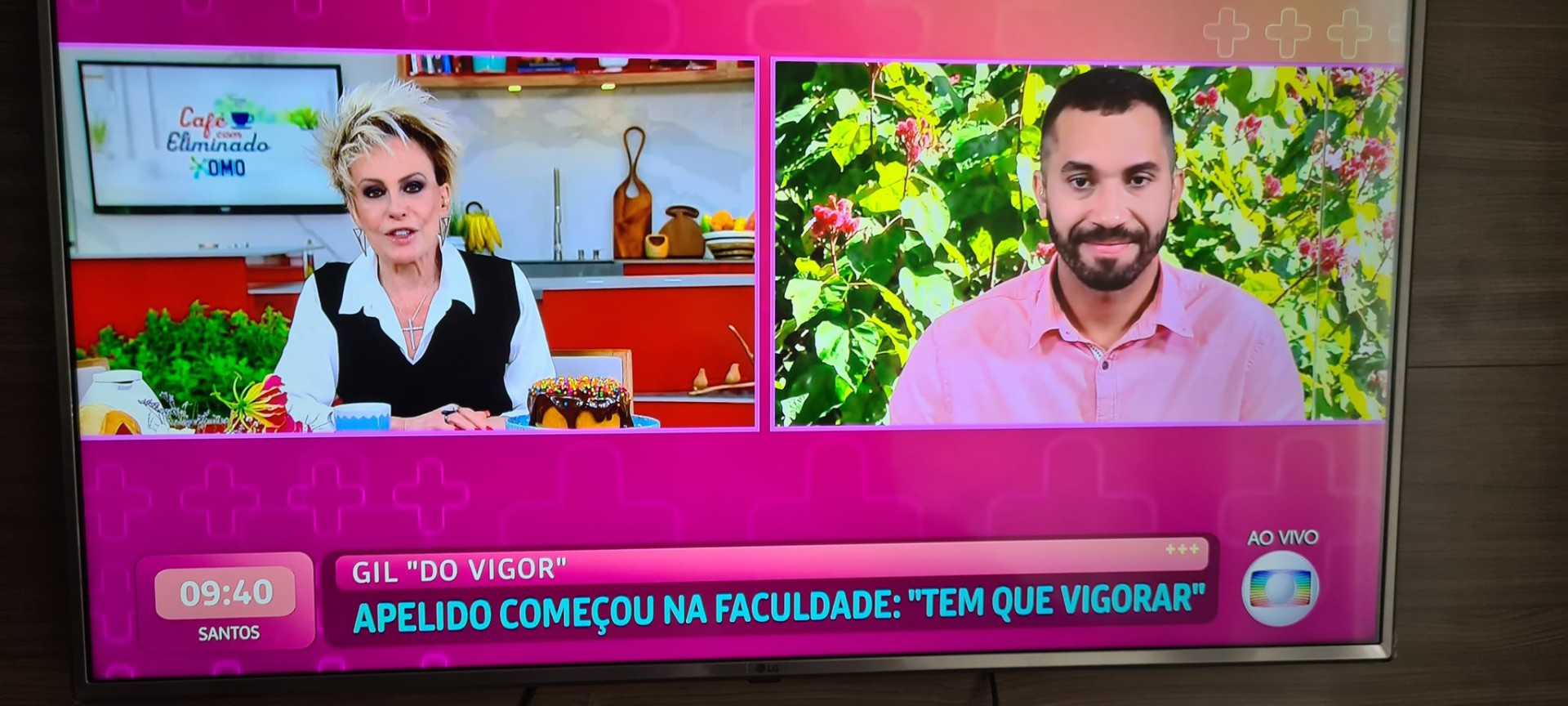 Ana Maria Braga e Gilberto - Reprodução/Globo