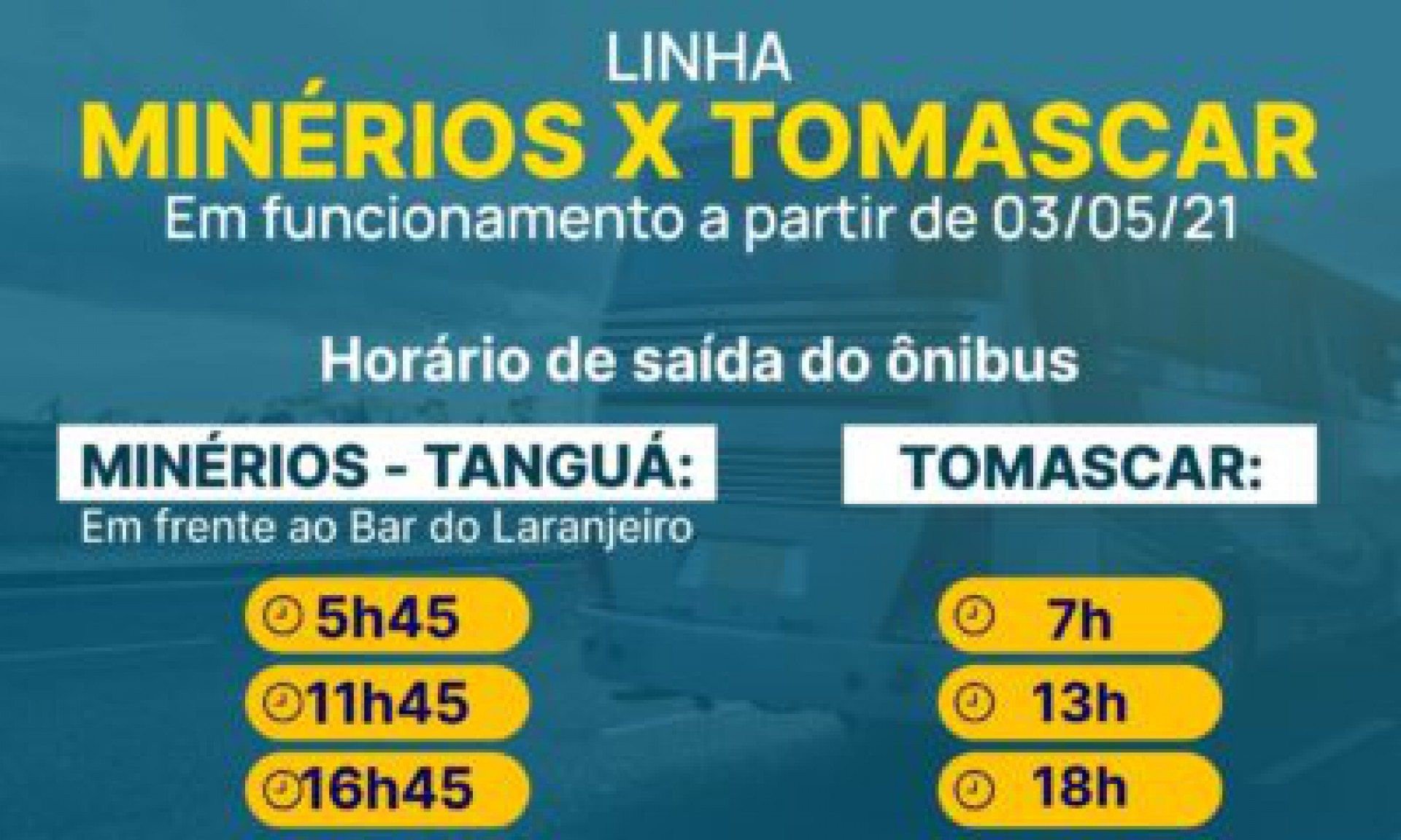 Linha de ônibus até Tomascar é ampliada