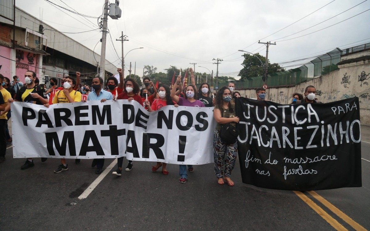Manifestação no Jacarezinho por causa da mortes na operação da Polícia Civil - Daniel Castelo Branco