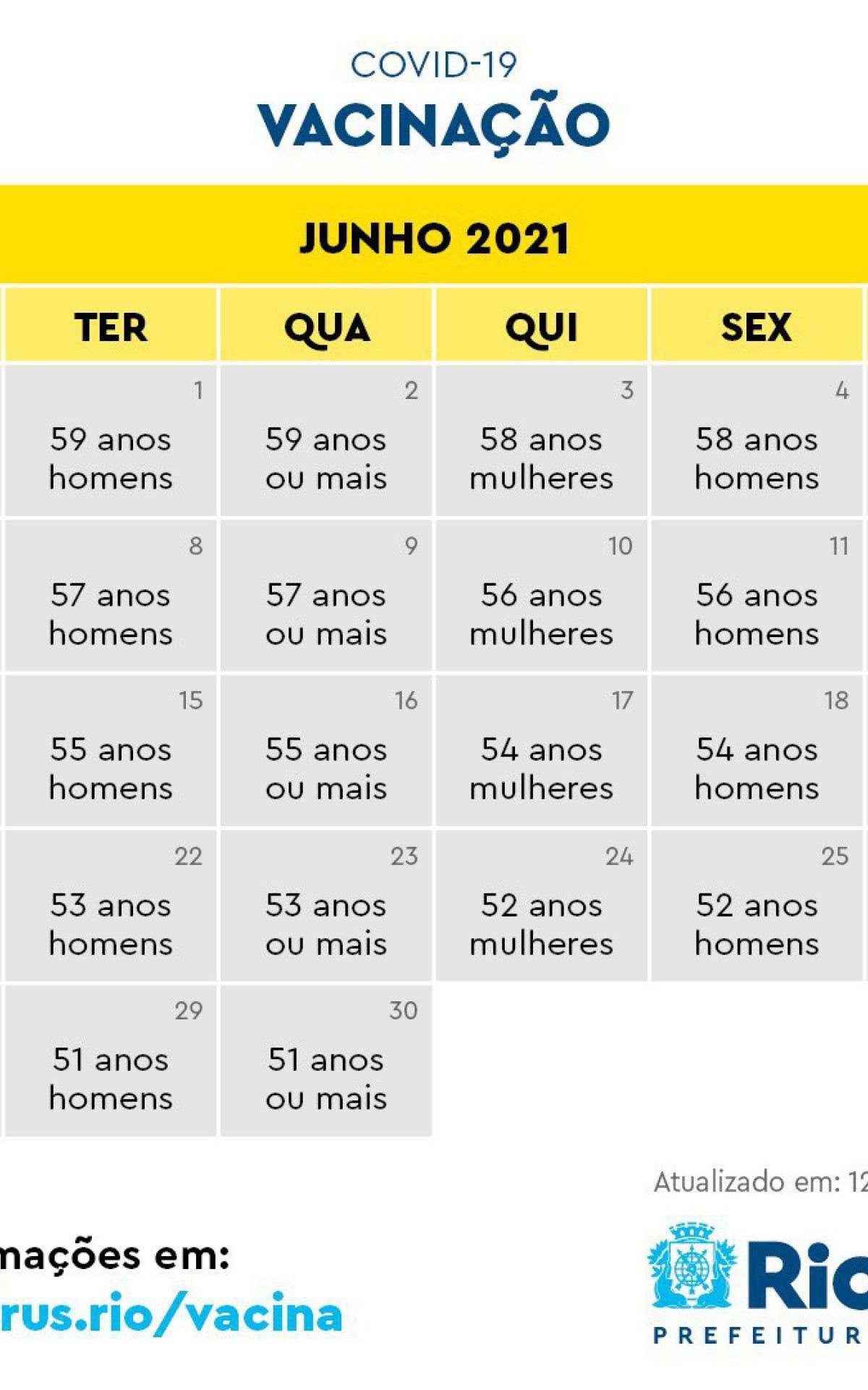 Vacinação no mês de junho