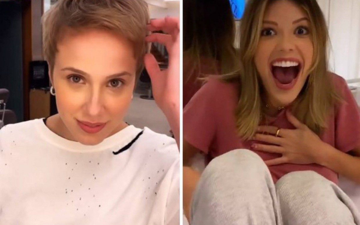 Marcella Ricca muda o visual e ganha elogio da noiva, Vit&oacute;ria Strada: &rsquo;Ainda mais linda&rsquo;