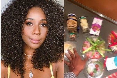 Camilla de Lucas leva toda comida do camarim e brinca: 'A janta tá feita'