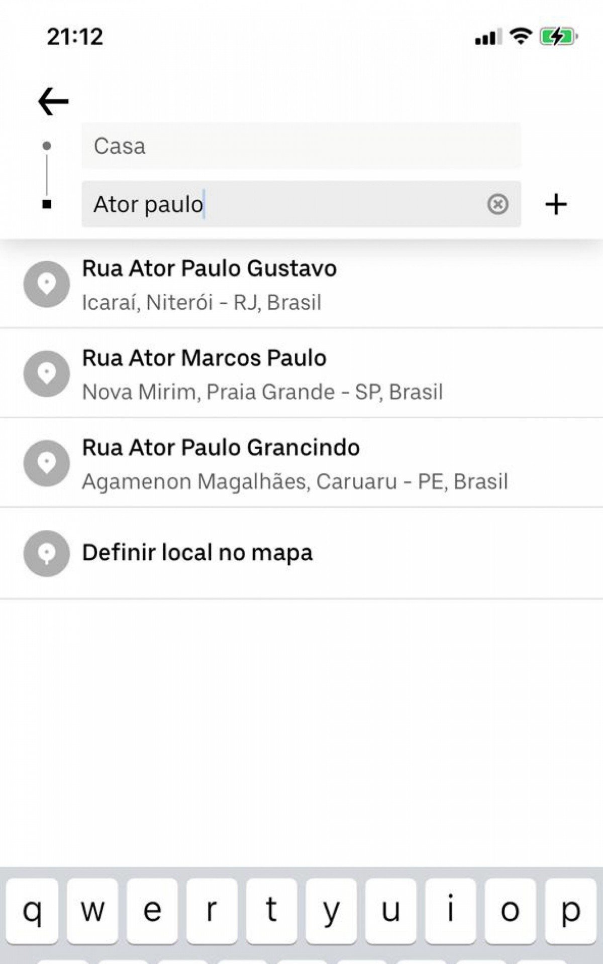 Aplicativos j&aacute; constam Rua Ator Paulo Gustavo