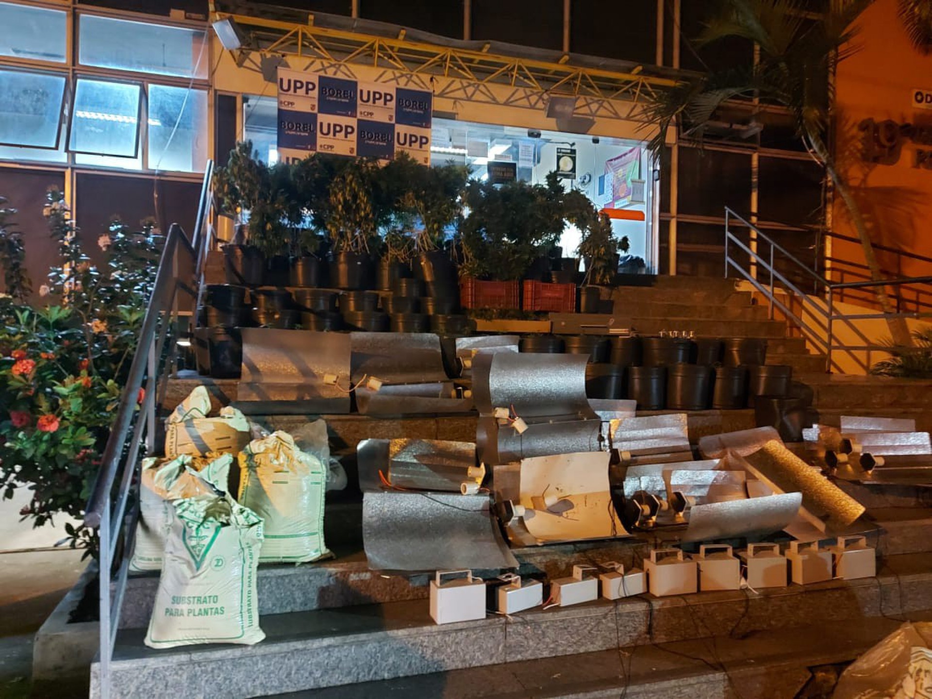 Polícia apreende plantação de maconha em apartamento na Tijuca - Divulgação / Polícia Militar