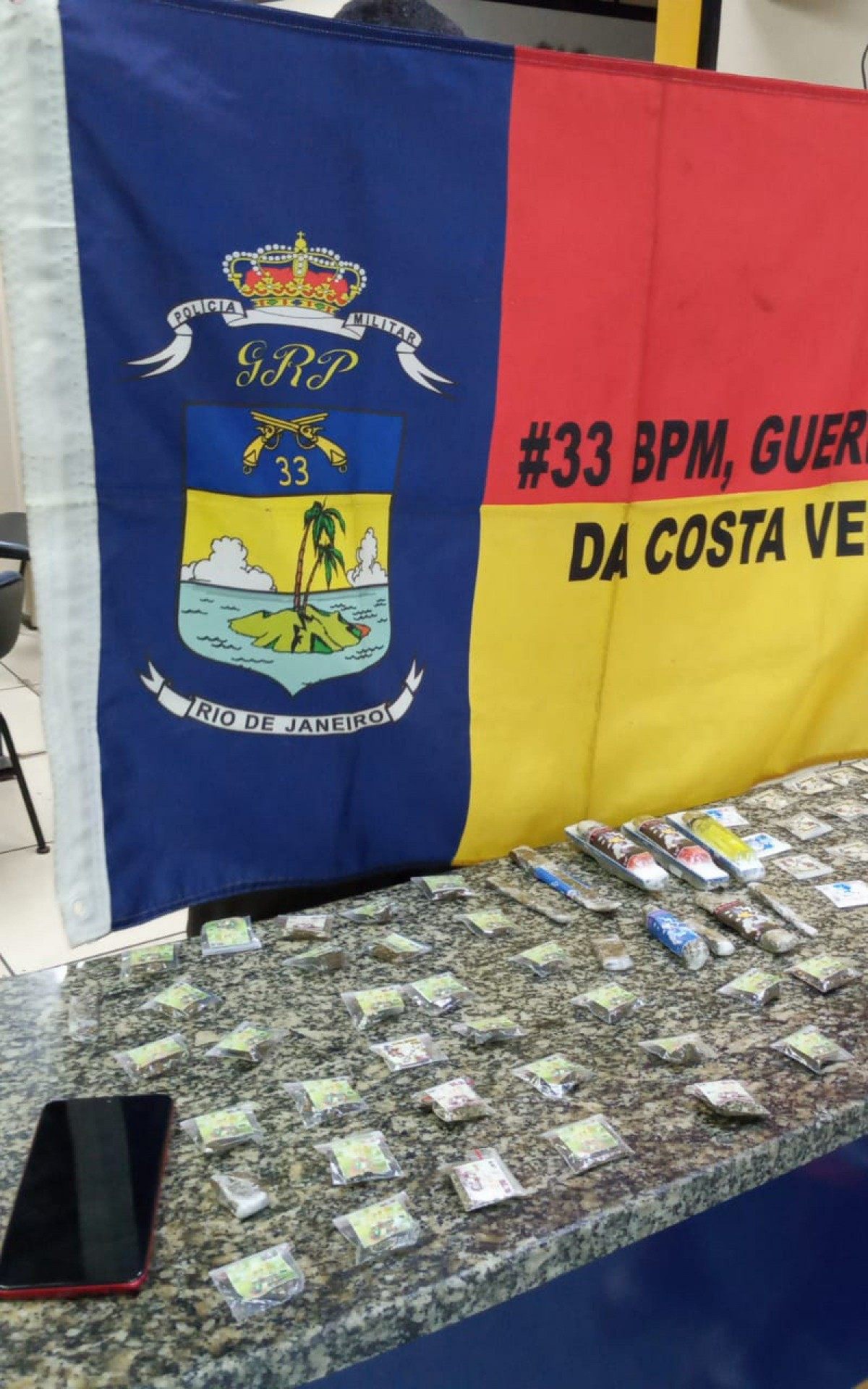 Drogas apreendidas no Condado