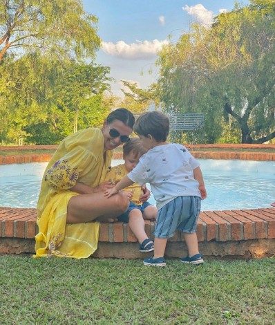 Monica Martelli e filhos de Paulo Gustavo  - Reprodução do Instagram