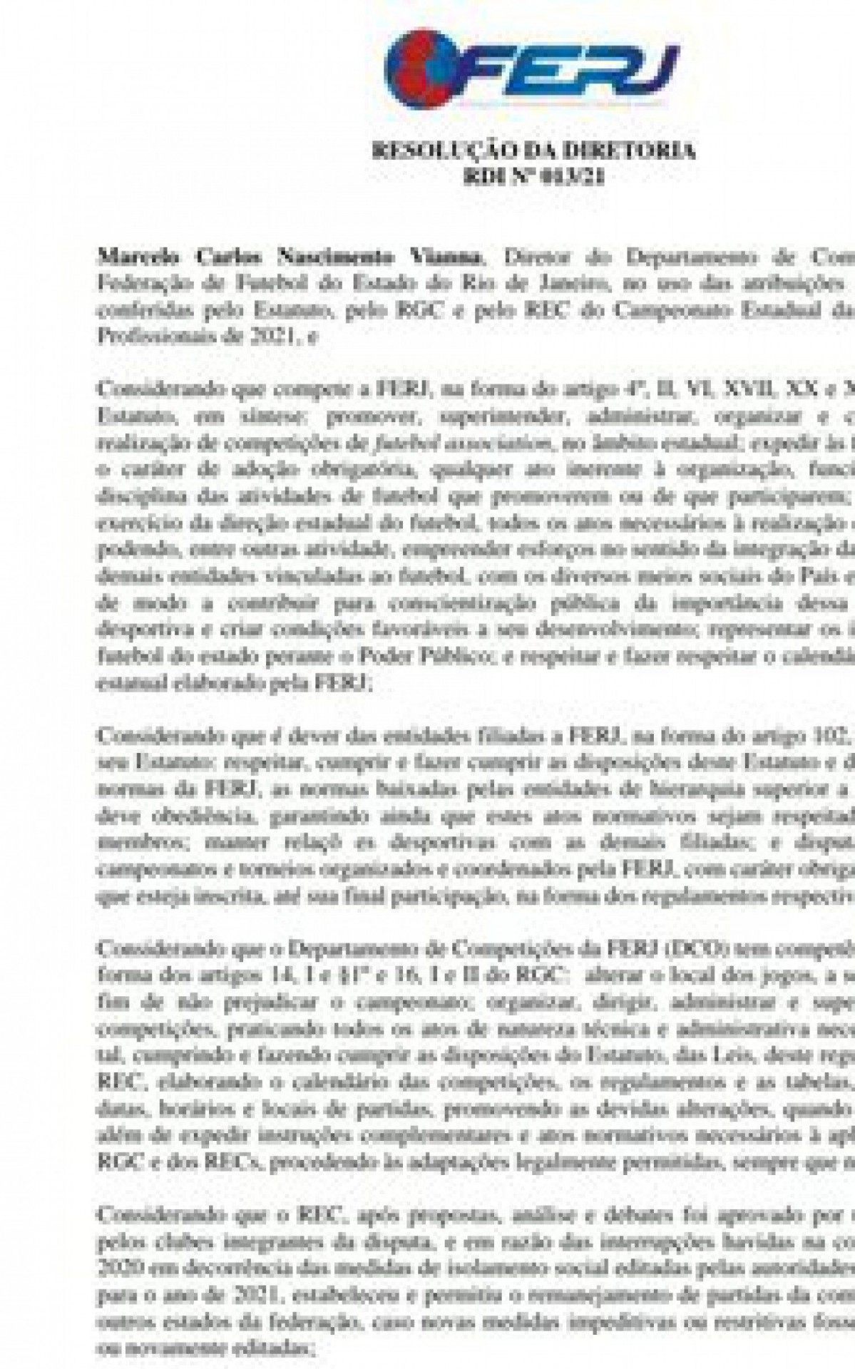 Ferj emite comunicado confirmando final do Carioca no Maracan&atilde;