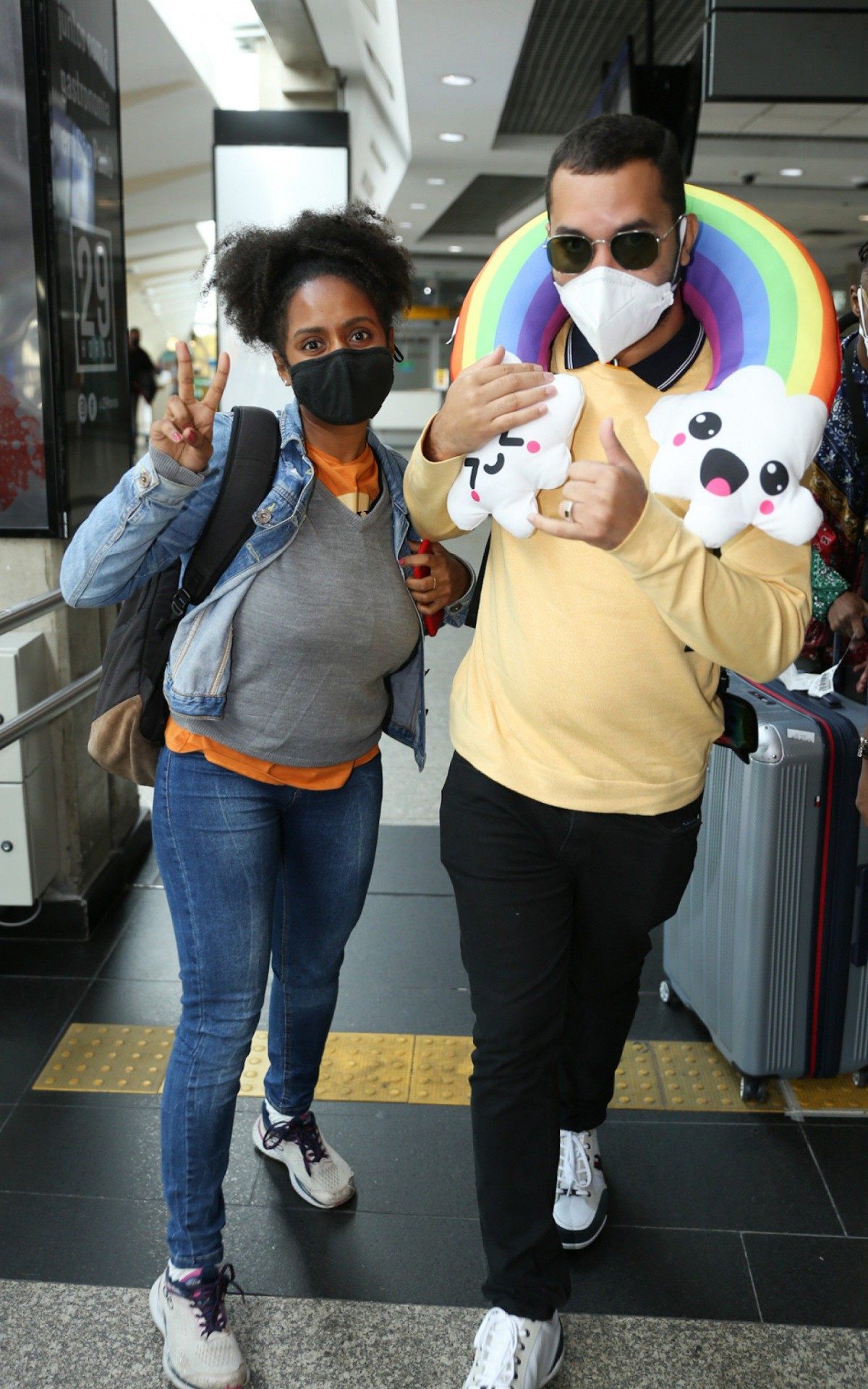Gil desembarca no Aeroporto de Congonhas, em S&atilde;o Paulo, na tarde desta ter&ccedil;a-feira