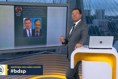 Ao vivo, Rodrigo Bocardi comenta novo visual de Bonner: 'Coisa para tio'