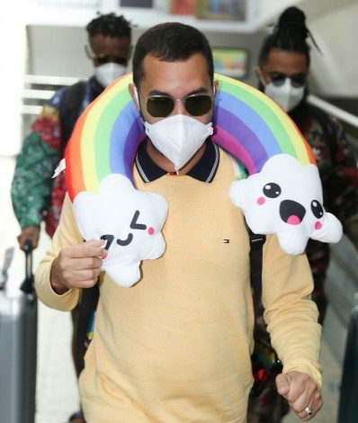 Gil desembarca no Aeroporto de Congonhas, em São Paulo, na tarde desta terça-feira - Ag. News