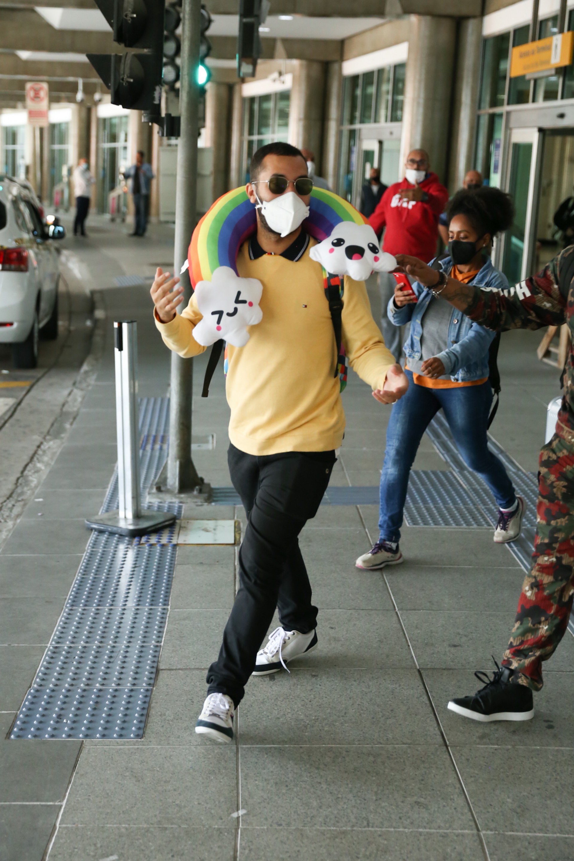 Gil desembarca no Aeroporto de Congonhas, em São Paulo, na tarde desta terça-feira - Ag. News