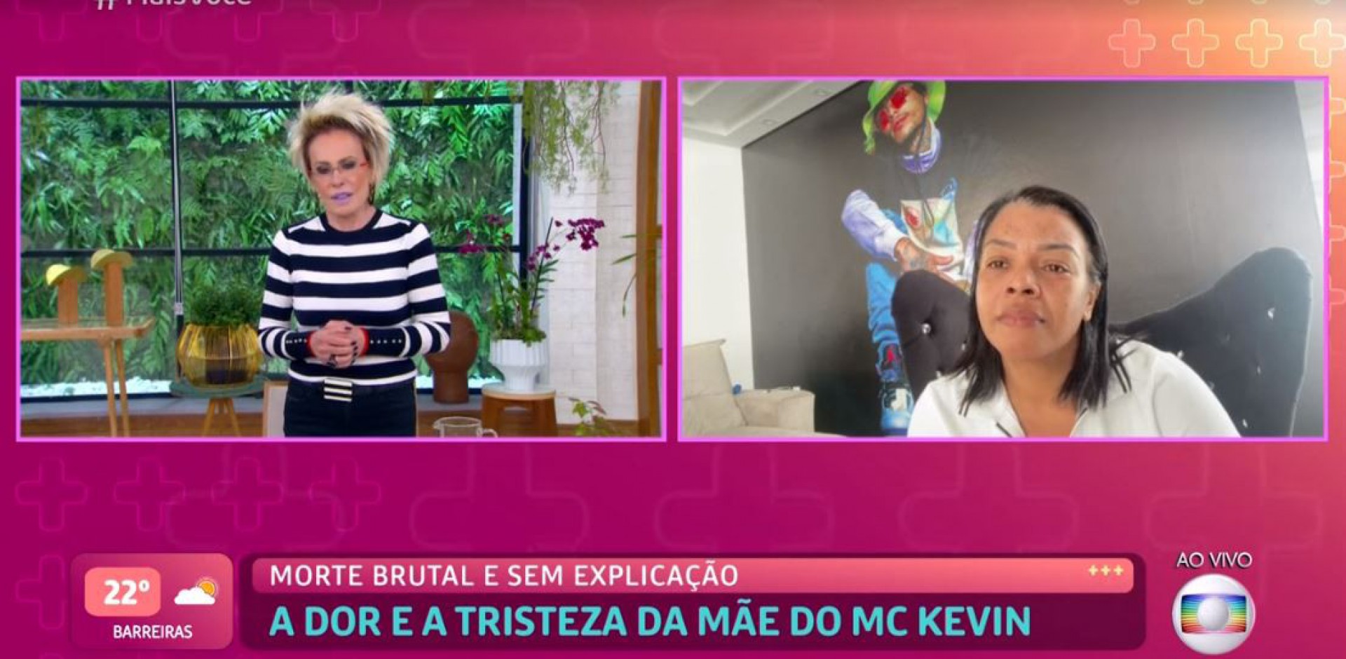 Ana Maria Braga entrevista Dona Val, mãe de MC Kevin - Reprodução