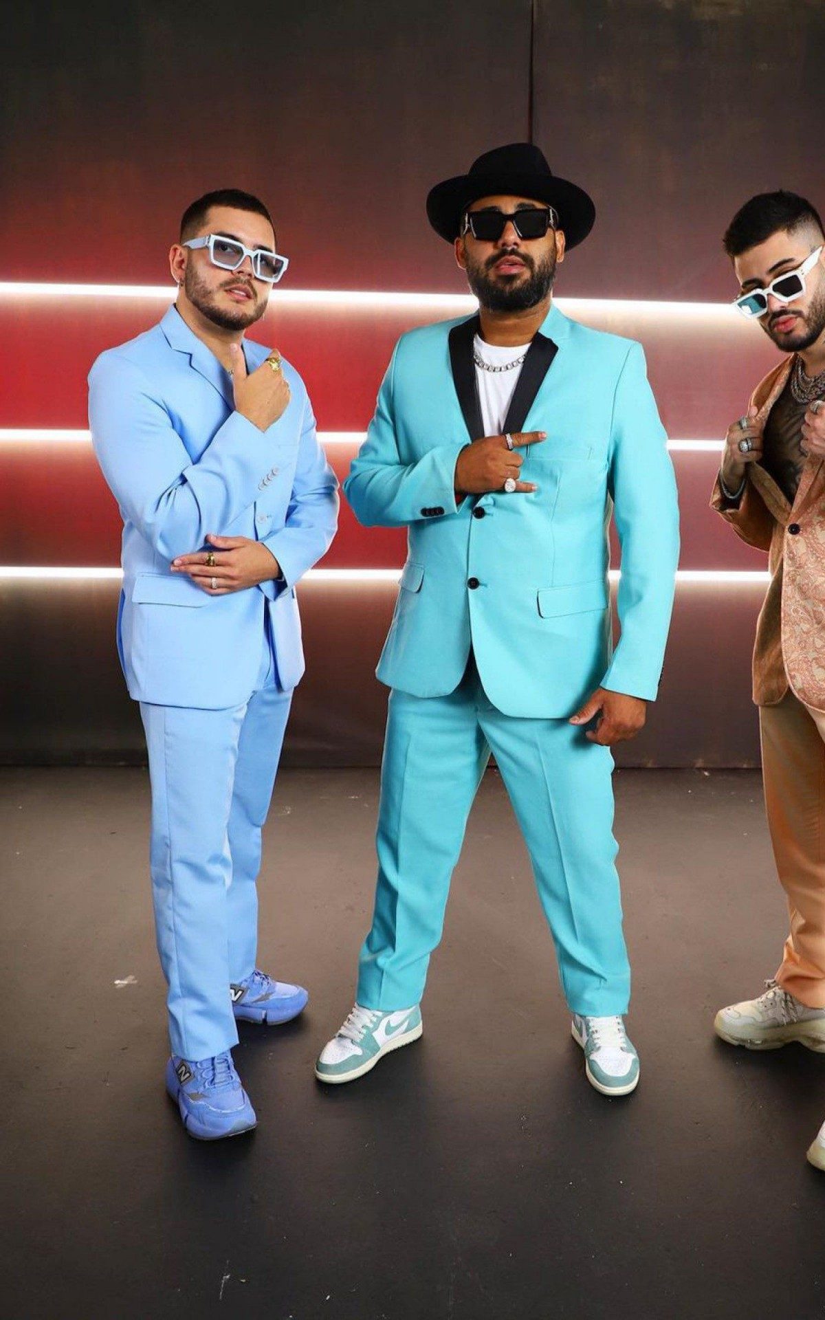 Kevinho, Matheuzinho e Ra&iacute;, do Saia Rodada