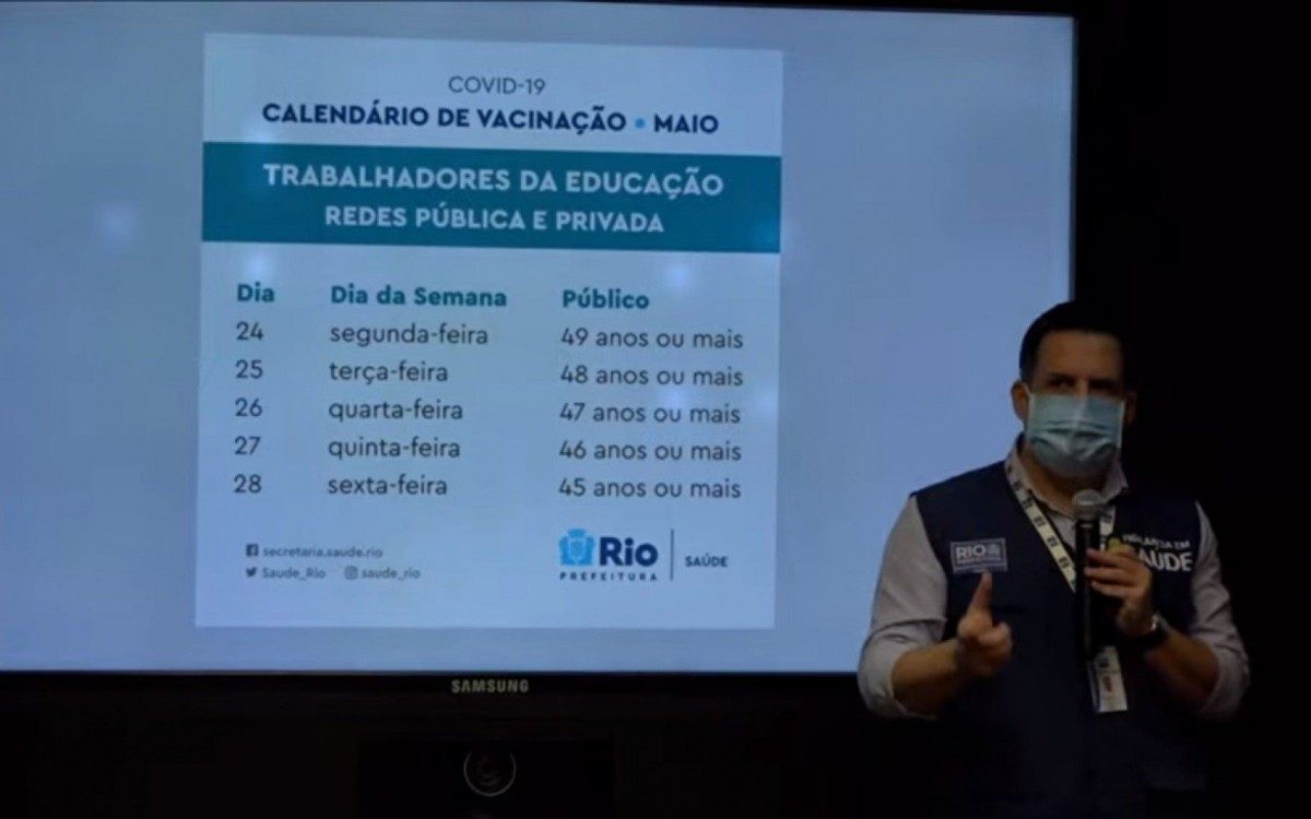 Subsecretário de Vigilância em Saúde, Márcio Garcia, apresenta calendário - REPRODUÇÃO YOUTUBE