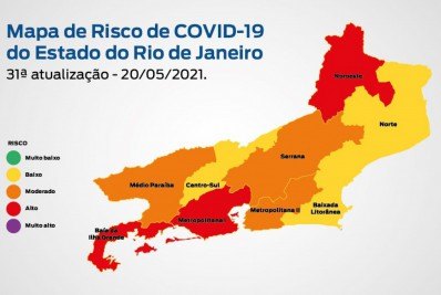 Covid-19: Estado do Rio de Janeiro está na bandeira laranja
