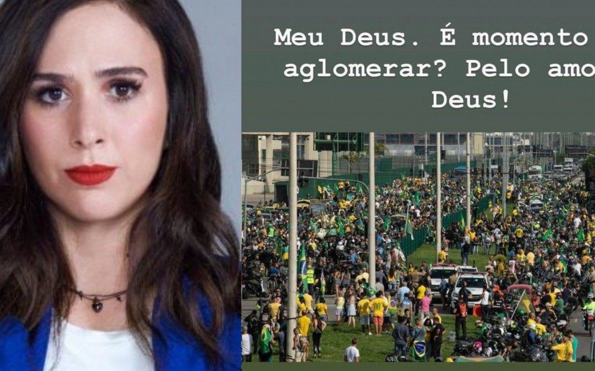 Tat&aacute; Werneck questiona aglomera&ccedil;&atilde;o em ato bolsonarista