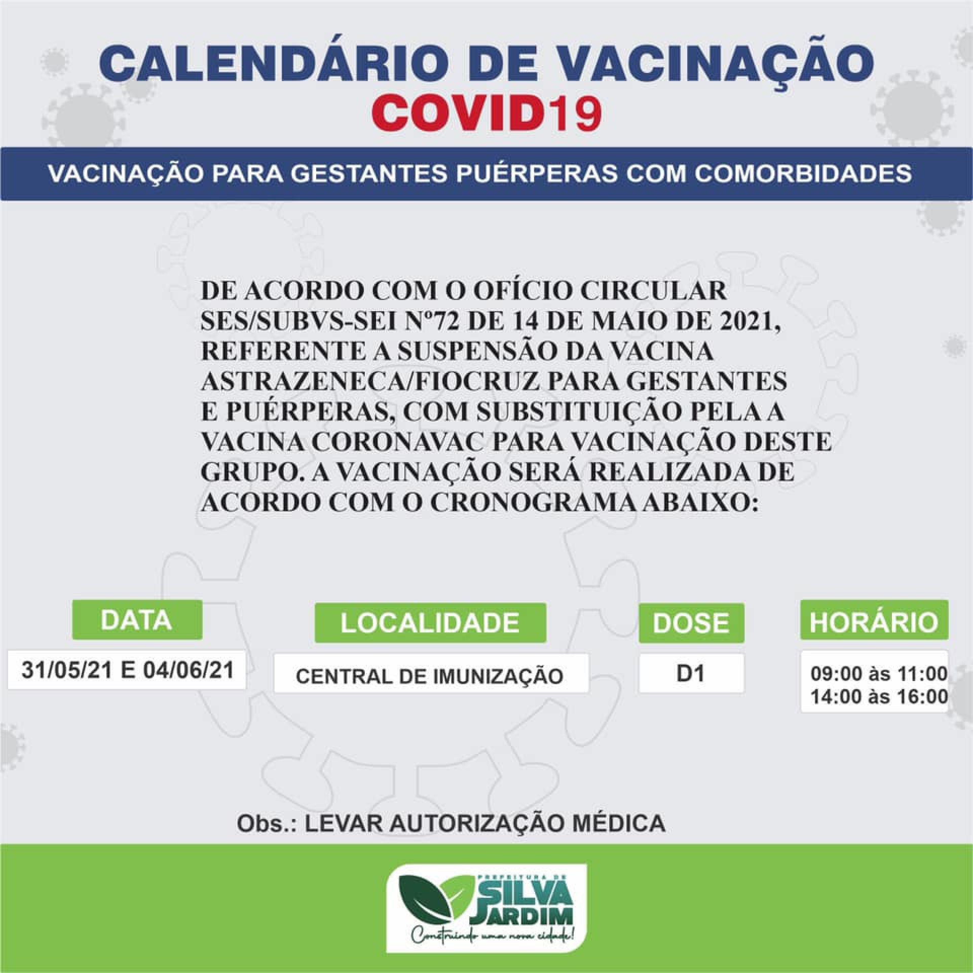 Cronograma de vacina&ccedil;&atilde;o para gestantes e pu&eacute;rperas - Foto: Divulga&ccedil;&atilde;o