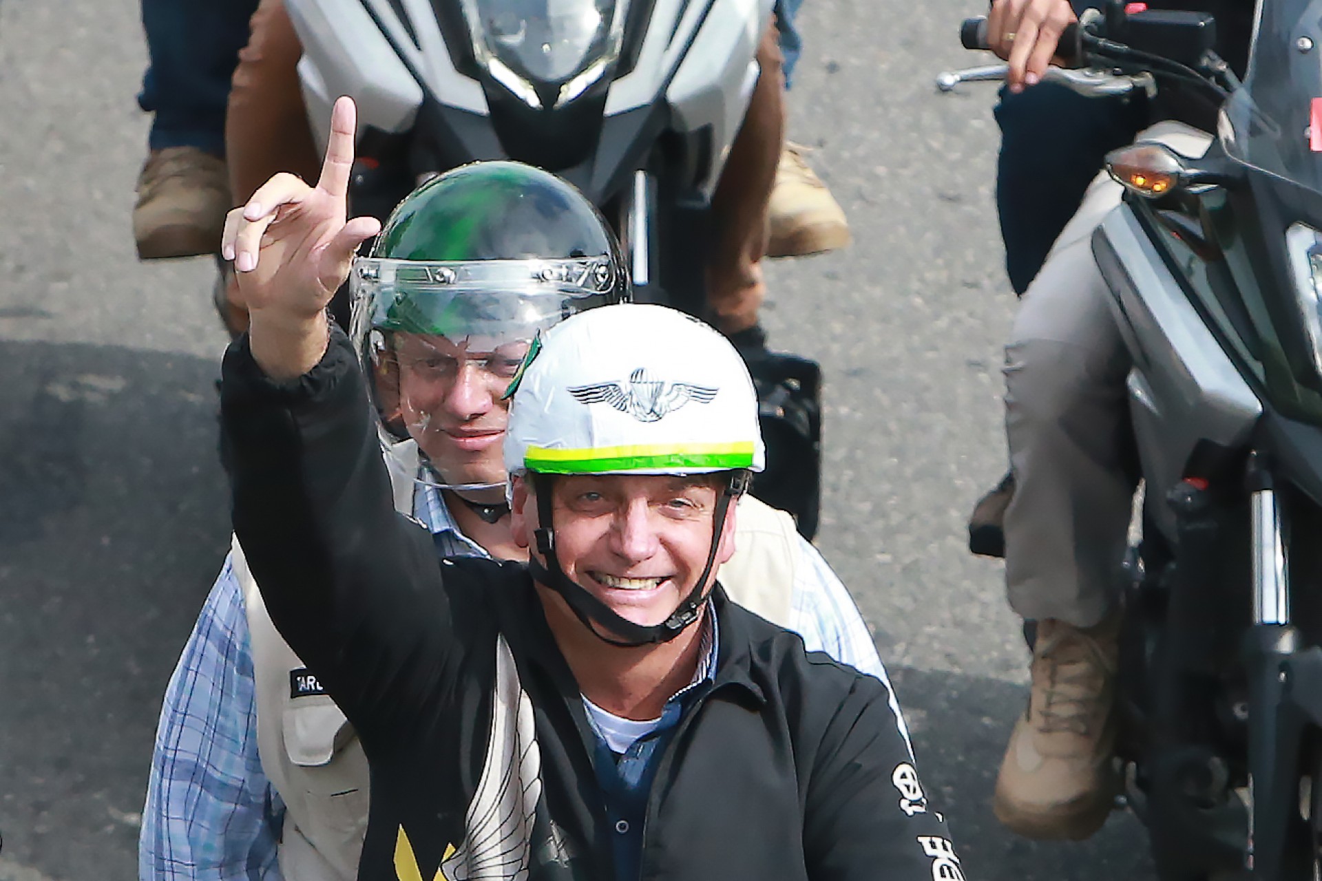 Presidente Jair Bolsonaro participou de "Motociata" que saiu do Parque Ol&iacute;mpico, na Barra da Tijuca, com destino ao Monumento dos Pracinhas, no Aterro do Flamengo - Daniel Castelo Branco