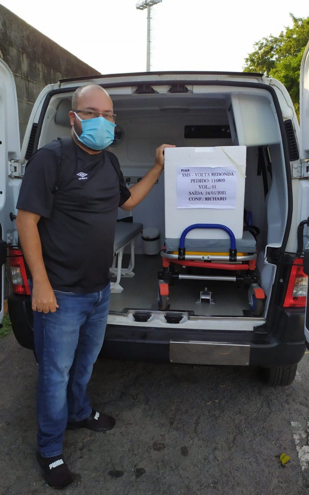 SMS recebeu nesta segunda-feira, dia 24, a primeira remessa com 2.340 doses da vacina Pfizer/Biontech