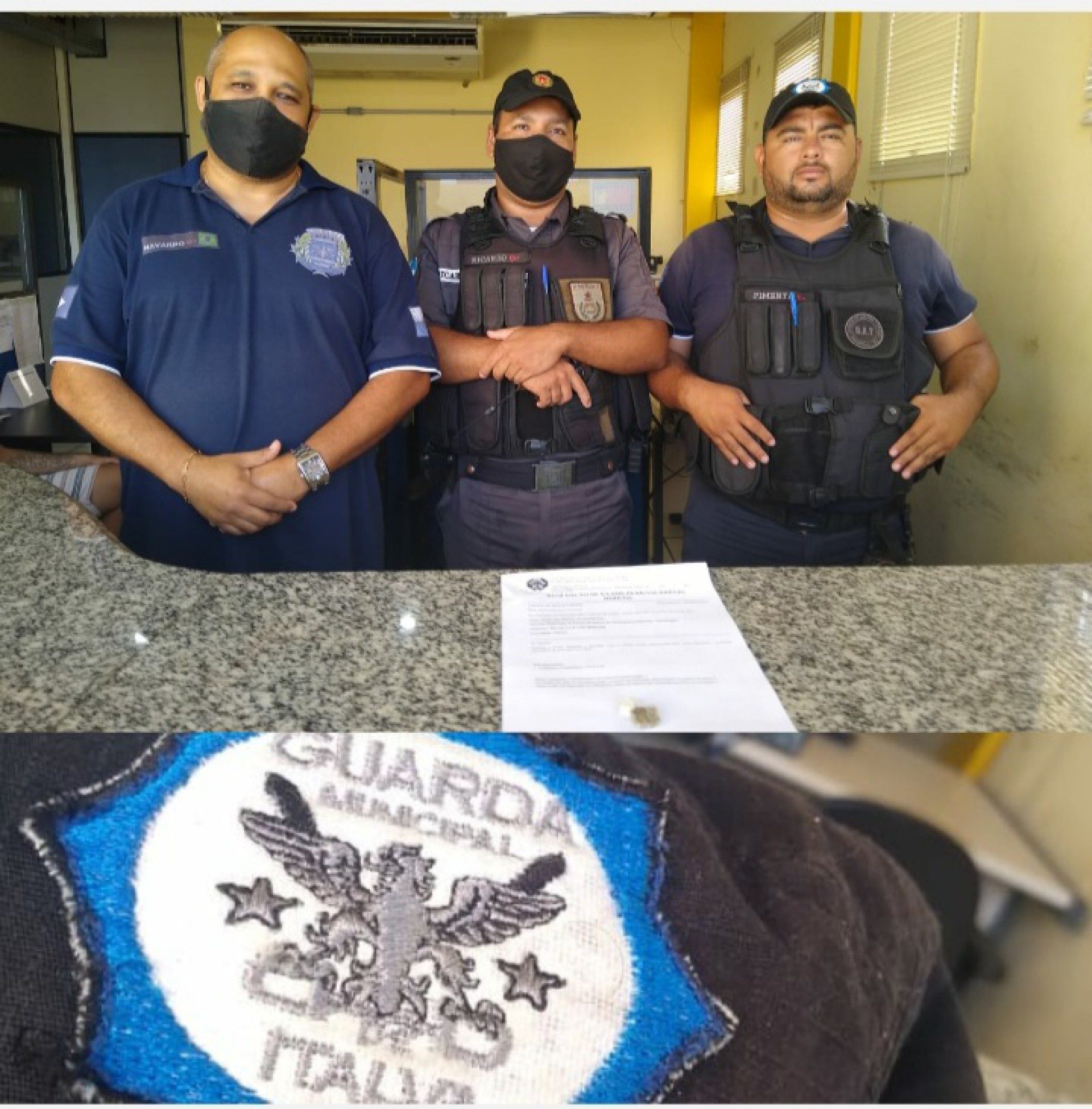 Italva: Guarda Municipal surpreende jovem com maconha no pátio da prefeitura
