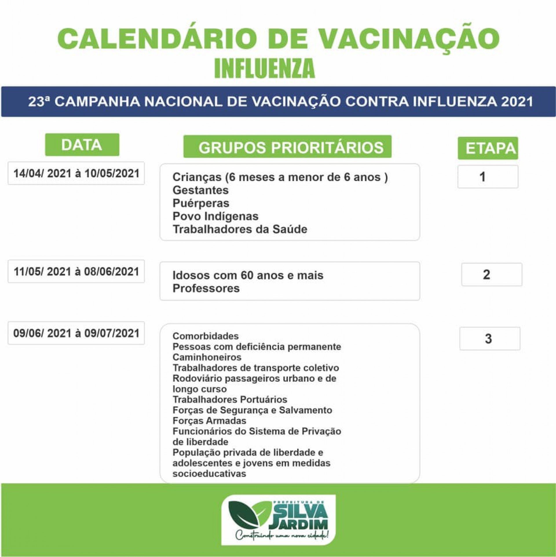 Cronograma divulgado pela Prefeitura - Foto: Divulga&ccedil;&atilde;o