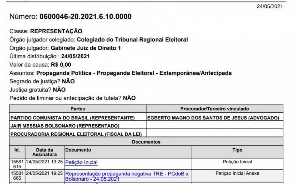 PCdoB aciona MPF contra Bolsonaro ap&oacute;s visita ao MA 