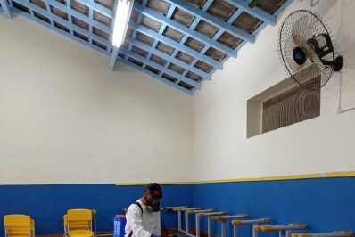 Varre-Sai: Educação realiza desinfecção das escolas municipais