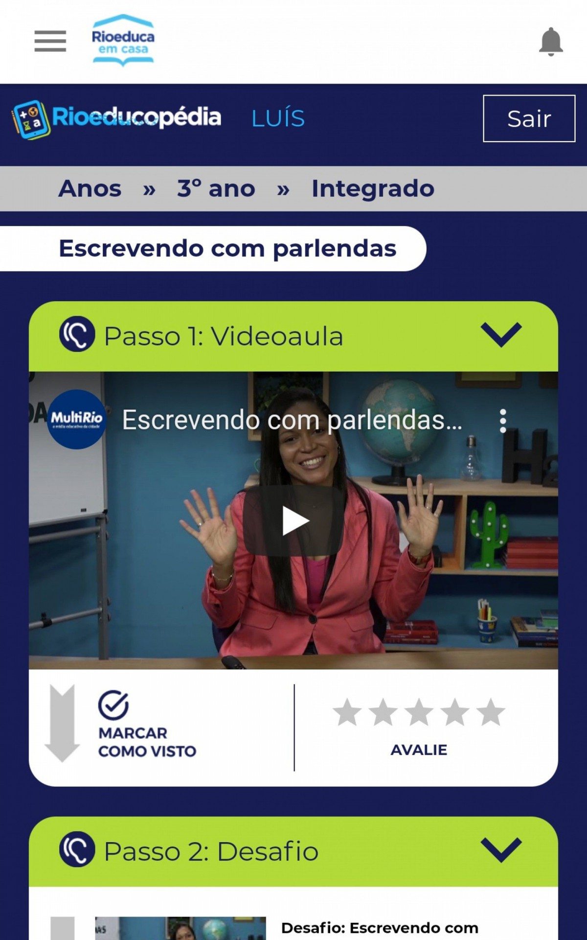 Professora cria quiz online a partir de recursos da MultiRio