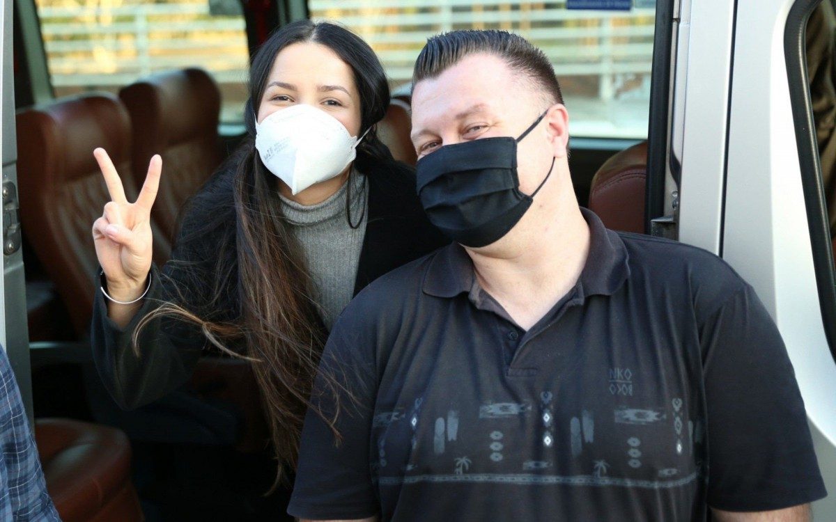Juliette no aeroporto de Congonhas, em S&atilde;o Paulo