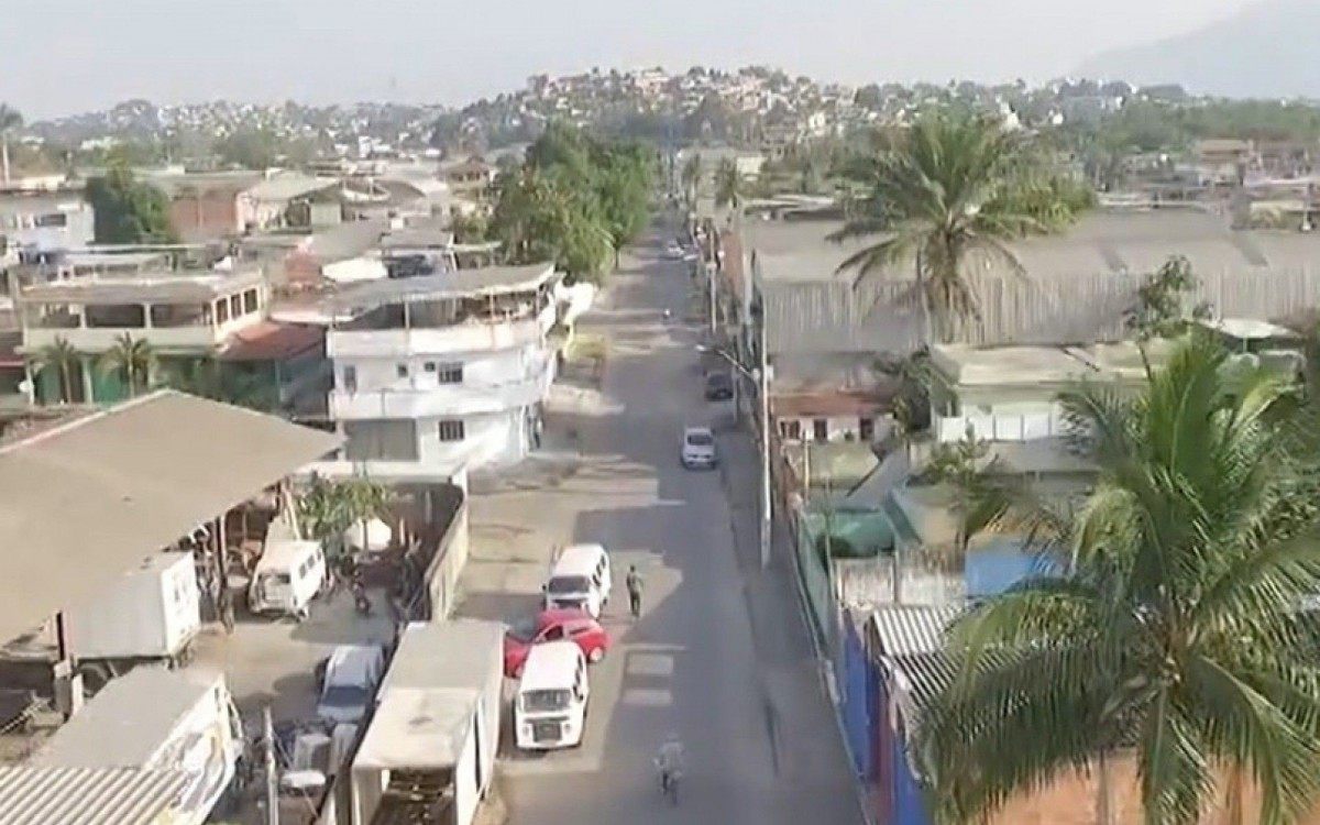 Vis&atilde;o a&eacute;rea da Rua das Ac&aacute;cias em Santa Am&eacute;lia