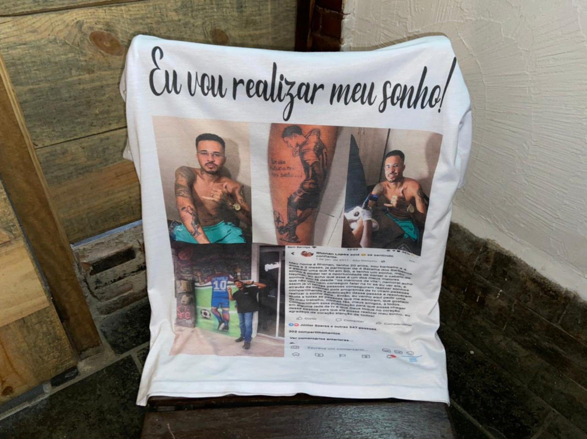 Camisa em homenagem a Neymar - Reprodu&ccedil;&atilde;o